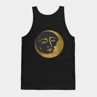 The full moon embraces the crescent moon - Digital drawing - Color Tank Top